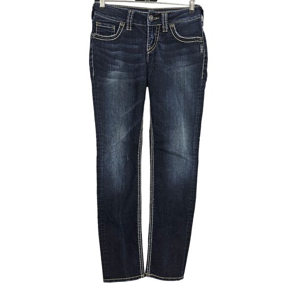 Silver jeans Co Womans size W26/L29 Suki Mid Flap Skinny Denim Blue Jeans Y2K - Picture 3 of 9